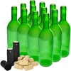 Weinflasche 0,75 L mit Korken und Kappen - 12 St. - 2 ['butelki do wina', ' zestaw butelek', ' butelki 12 szt.', ' butelki z korkami', ' butelki winiarskie', ' kapturki termokurczliwe', ' zestaw do wina', ' butelki 750 ml', ' karton butelek', ' domowe wino', ' korki z korka', ' pudełko na butelki']